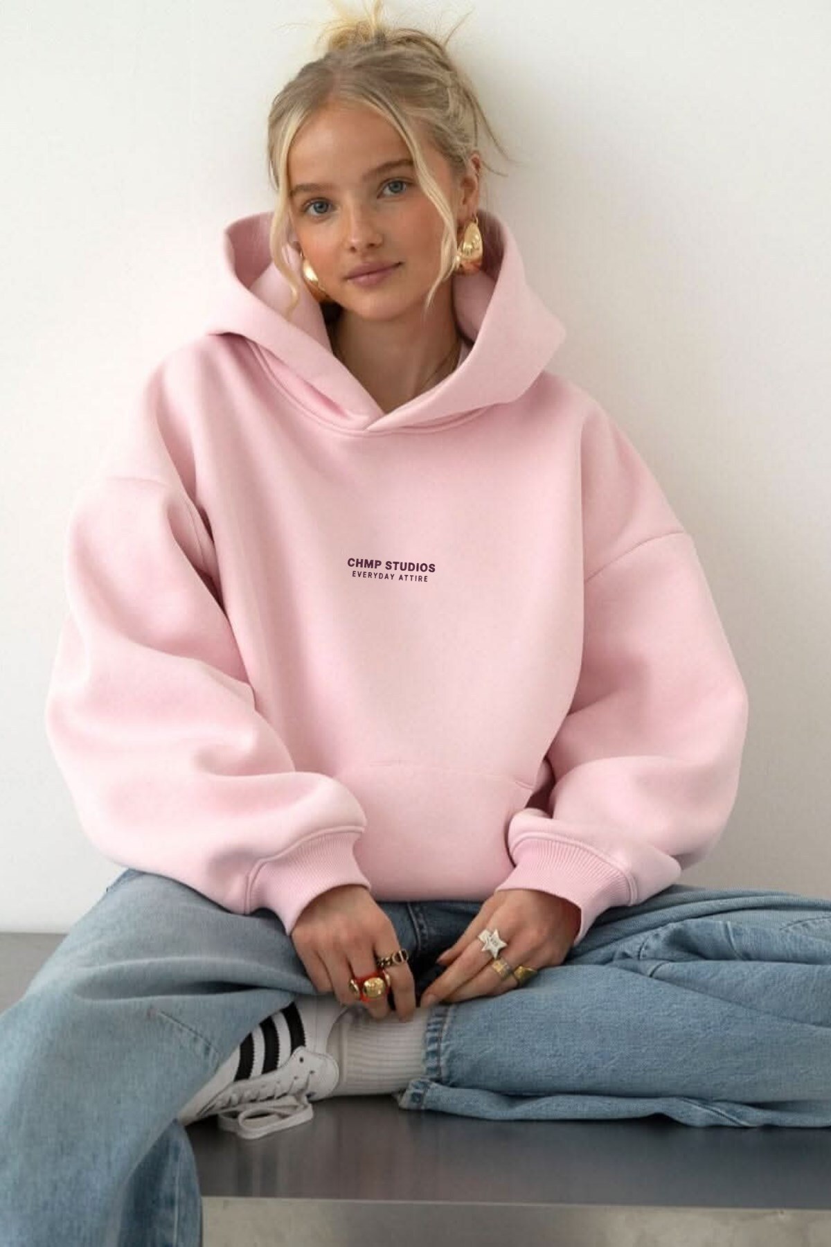 The Champ Clothing Kadın Oversize Sweatshirt Hoodie CHMP